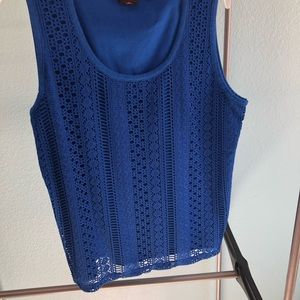 Blue sleeveless top